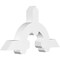 Ekena Millwork Ericson Architectural Grade PVC Gable Bracket, 36"W x 19 1/2"H x 4"D x 4"F, 13/12 Pitch GBP036X20X0404ERI00 - alternate 1